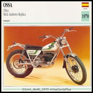 Bike Card 1970 OSSA 250 MAR Trials MIck Andrews Replica