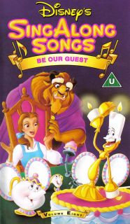 DISNEY SING ALONG SONGS VOLUME 8 BE OUR GUEST (Walt Disney PAL VHS 