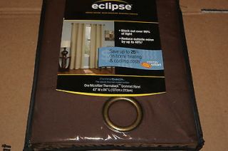 ECLIPSE THERMABACK GROMMET MICROFIBER PANEL 42X63 CHOCOLATE