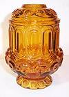 SMITH MOON & STARS HONEY AMBER GLASS FAIRY COURTING CANDLE HOLDER 