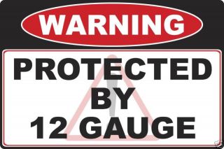 12 gauge Shotgun Gun warning decal sticker