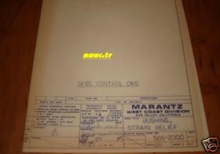 MARANTZ 510M AMP BUSHING STRAIN RELIEF BLUE SCHEMATIC