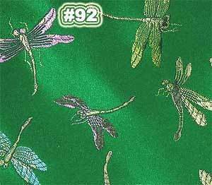 Emerald Green Dragonfly CHINESE BROCADE FABRIC 3 YARDs Dressmaking