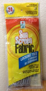 LOT OF 96 Easy Gardener Sun Screen Fabric Locking Ties #70025 FREE 