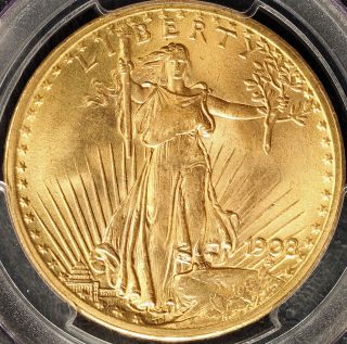 1908 St. Gaudens $20 Gold No Motto PCGS MS 67 Wells Fargo