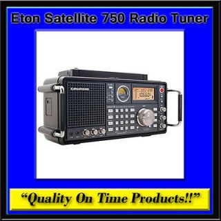 New Eton Satellite 750 Radio Tuner Grundig AM FM Shortwave SSB Black 