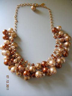 Kate Spade ‘Tuiliries’ Brown Pearls Necklace NWOT $195