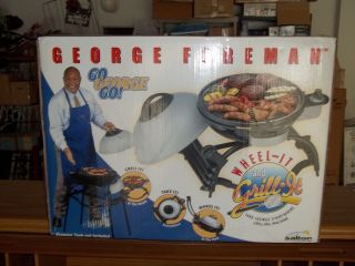 George ForemanWheel it Grill It New in Box  240 Sq.Inches cooking 