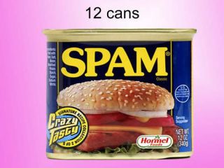 12 cans Hormel SPAM luncheon meat