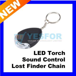 With ON/OFF LED torch Sound Control Lost Key Finder B I