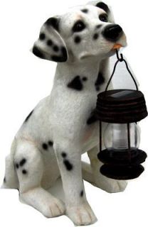 Welcome iHome Dalmatian Dog Garden Solar Lantern Statue