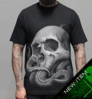 Sullen Tyrrell T Shirt Black clothing mens hip hop tattoo skull
