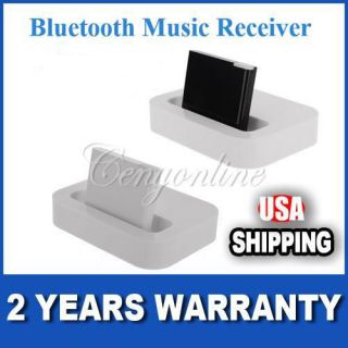 Bluetooth A2DP Music Audio Receiver Adapter for iPod iPhone 30 Pin 