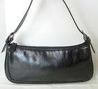 KENNETH COLE Black Leather Clutch Shoulder Bag Purse Small Handbag