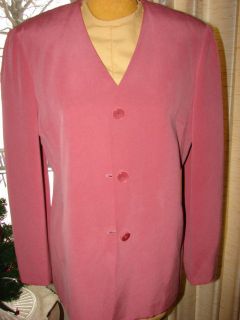 New TALBOTS Blush Pink SILK Jacket size 10