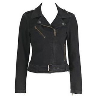 Levis Black Denim Motorcycle Jacket Zara Small $190