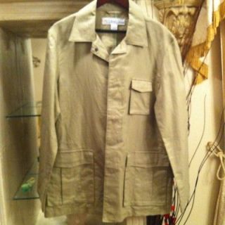 ECKO UNLTD Jacket Mens Safari Coat Large Size Linen Blend MINT