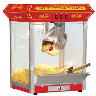 FunTime 8oz Red Bar Table Top Popcorn Popper Maker Machine   FT825CR