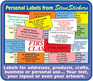 FREE EMAILED PROOF PRIOR TO PRINT, QUALITY LABELS.