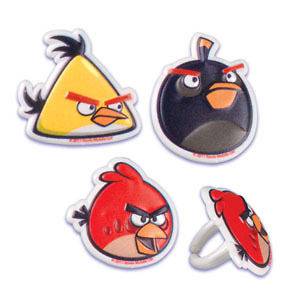 ANGRY BIRDS CupCake Topper Party Favor Supplies Birthday Cake Animal 