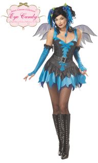 Women Twilight Fairy Eye Candy Flower Dark Angel Adult Costume