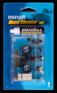 CASSETTE DECK PLAYER HEAD CLEANER   MAXELL (wet)