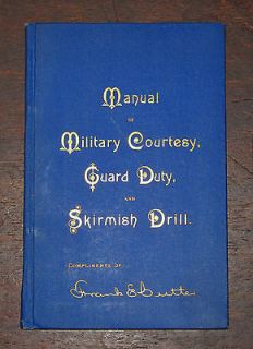 MILITARY GUIDE United States GUARD Skirmish DRILLS Regalia 1890 