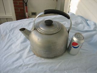 Very Large Mirro Aluminum Tea Kettle in Good Vintage Condition