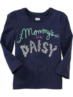 NWT OLD NAVY GIRLS LS T SHIRT mommys little daisy you pick size