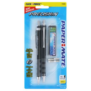 Papermate Precision Mechanical Pencil Set, 0.9mm, Black Barrel 