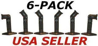 Black   6 Pack Lot   Universal Wall or Ceiling Speaker Mounts Brackets 