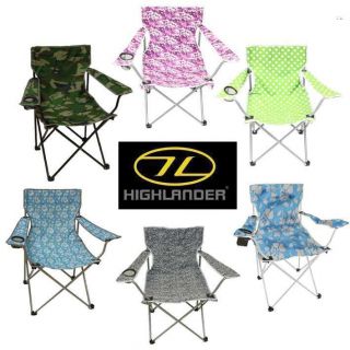 Highlander Moray Light Folding Chair, 6 Colours for Camping, Festivals 
