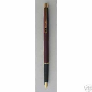 PAPERMATE BURGUNDY & GOLD TRIM FOUNTAIN PEN NEW IN BOX