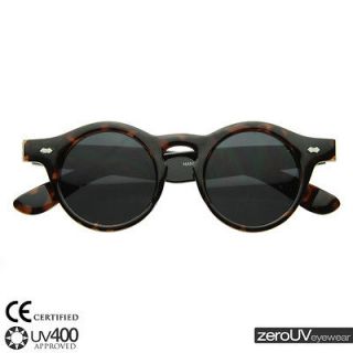   Vintage Steampunk Round Horned Rim Circle P3 Sunglasses 8250 Tortoise