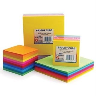 Hygloss Bright Colors Paper Cube Acid Free 5 Squares 250 Count 60 