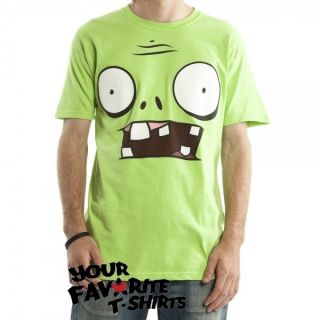 Plants vs Zombies Zombie Big Face Gamer Licensed Adult T Shirt S 2XL