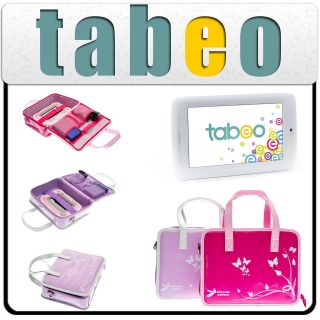 Pink or Violet Girls Storage Case Handbag Bag for Kids Tabeo 7 inch 