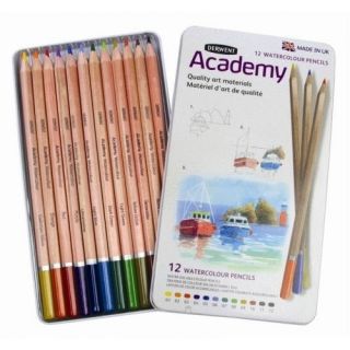 Derwent Academy Watercolour Pencil Tins 12, 24 or 36 Pencils Made in 