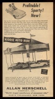 1956 Allan Herschell amusement park kiddie auto car ride photo trade 
