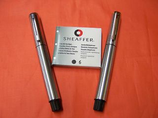 Sheaffer Fountain Pen Set Refill Box NEW Stainless Steel Gold & Silver 