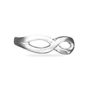 Figure 8 Infinity Symbol Design Toe Ring Solid .925 Sterling Silver