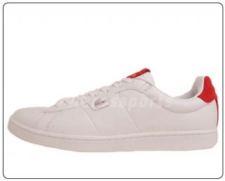Lacoste Broadwick RGB STM White Red 2011 Mens Classic Casual Shoes 