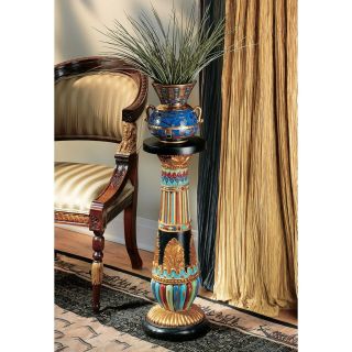   Style Hand Painted Regal Column Architectural Pedestal Plant Stand