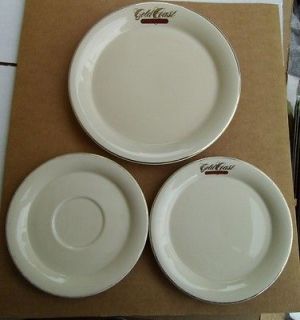 Vintage Alaska Airlines Set of 3 Plates China Dinnerware 