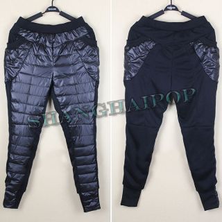 Women Quilted Trousers Snowboard Harem Pants Winter Cotton Thermal 