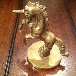 Solid Brass Unicorn Figurine 4 Tall 14 ounces oz