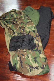 Piece US Military Sleeping Bag System w/ Gore Tex Camo Bivy 
