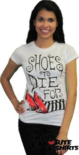 New Licensed Wizard Of OZ Shoes To Die For Women Juniors Shirt S XL