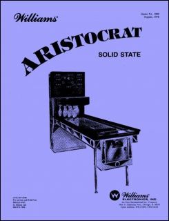 Aristocrat Bowling Machine Operations/Service Manual/CoinOp Arcade 