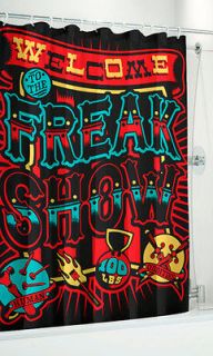 Circus Side Show Freak Show Human Oddities Shower Curtain Vintage 